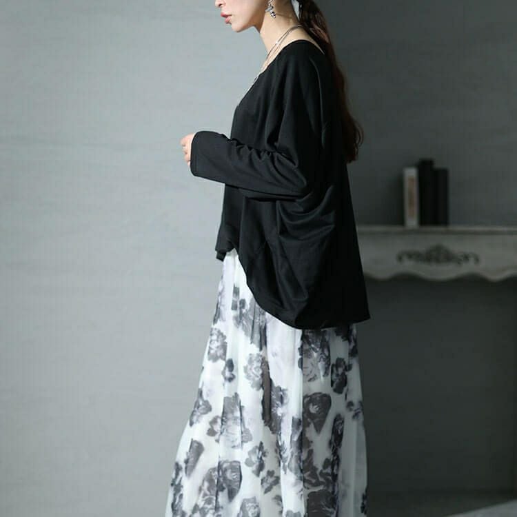 大きいサイズ レディース オーガンジー花柄スクエアネックドッキングワンピース　nw-23040