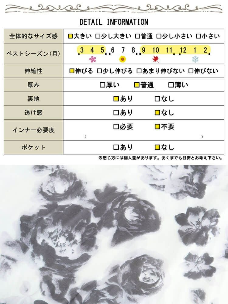 大きいサイズ レディース オーガンジー花柄スクエアネックドッキングワンピース　nw-23040