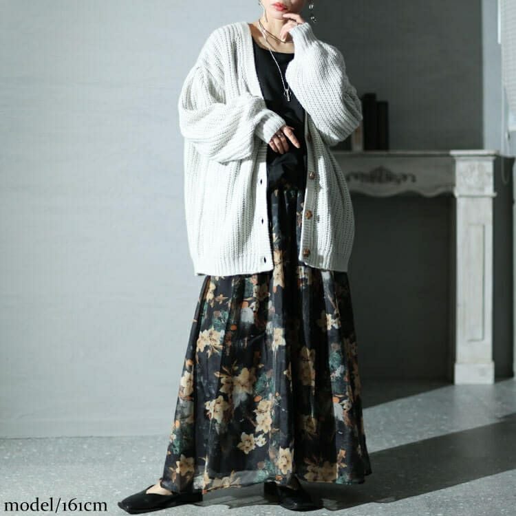 大きいサイズ レディース オーガンジー花柄スクエアネックドッキングワンピース　nw-23039