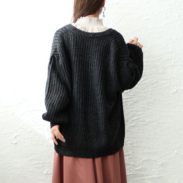 大きいサイズ レディース モヘアライクカーディガン　wn-0196