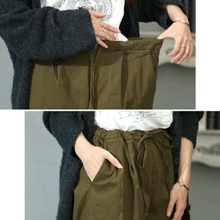 大きいサイズ レディース ツイルドロストテーパードパンツ　wc-0343