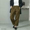 大きいサイズ レディース ツイルドロストテーパードパンツ　wc-0343 カーキ