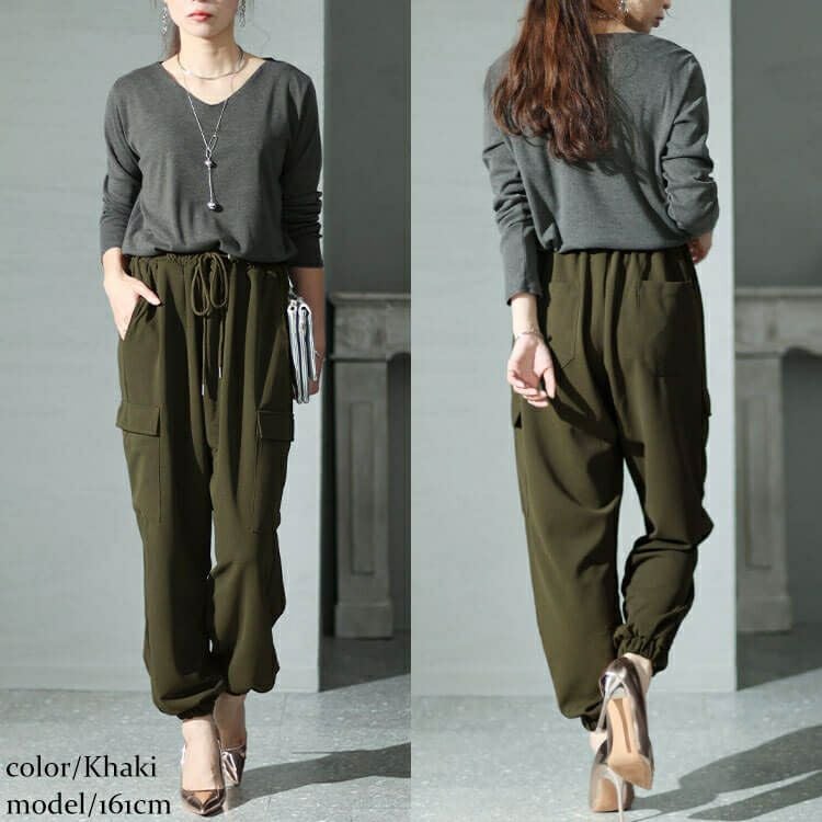 大きいサイズ レディース カットカーゴパンツ　sada-6895