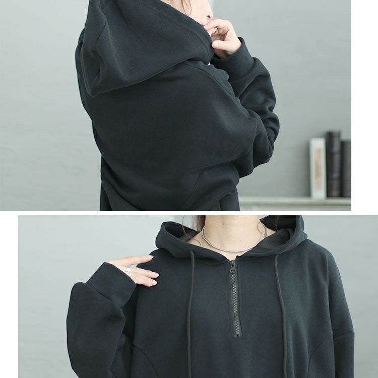 大きいサイズ レディース ハーフジップチュニックワンピース　goldy-1426