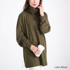 大きいサイズ レディース タートルネックカットソープルオーバー　wk-0454 カーキ