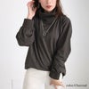 大きいサイズ レディース タートルネックカットソープルオーバー　wk-0454 チャコール