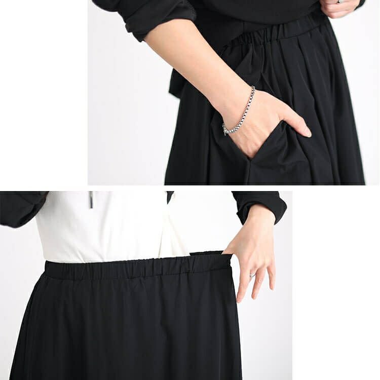 大きいサイズ レディース タック入り変形スカート　sw-0583