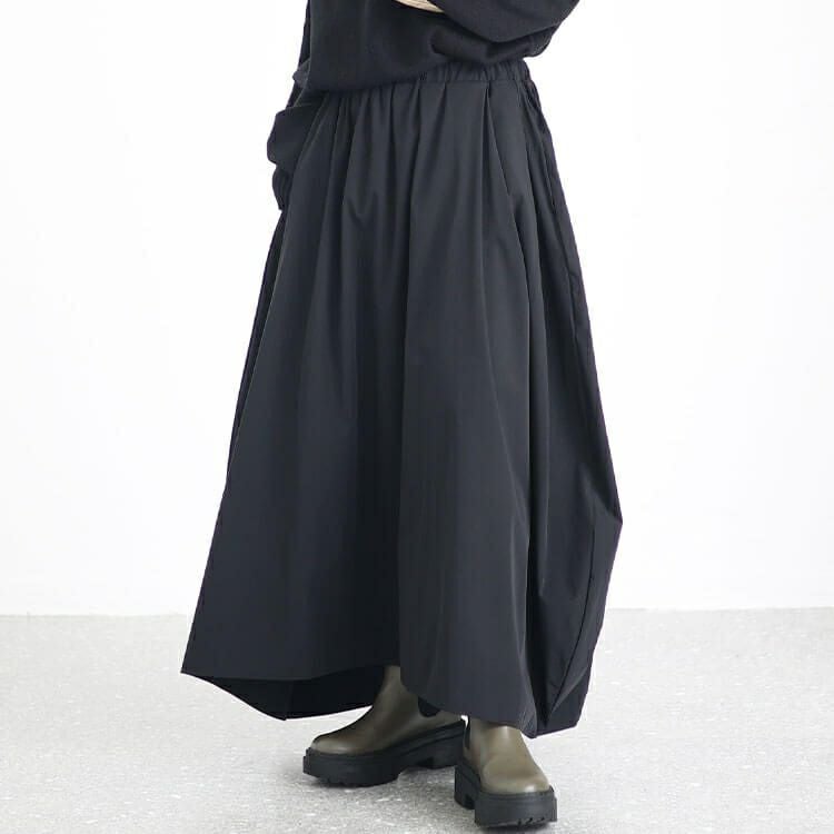 大きいサイズ レディース タック入り変形スカート　sw-0583