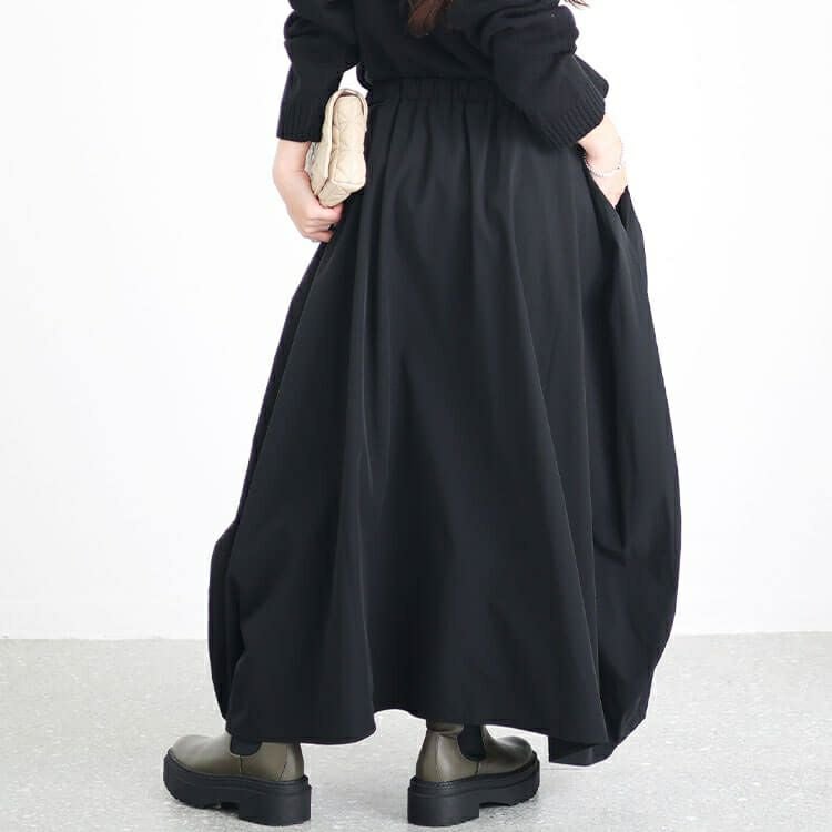 大きいサイズ レディース タック入り変形スカート　sw-0583