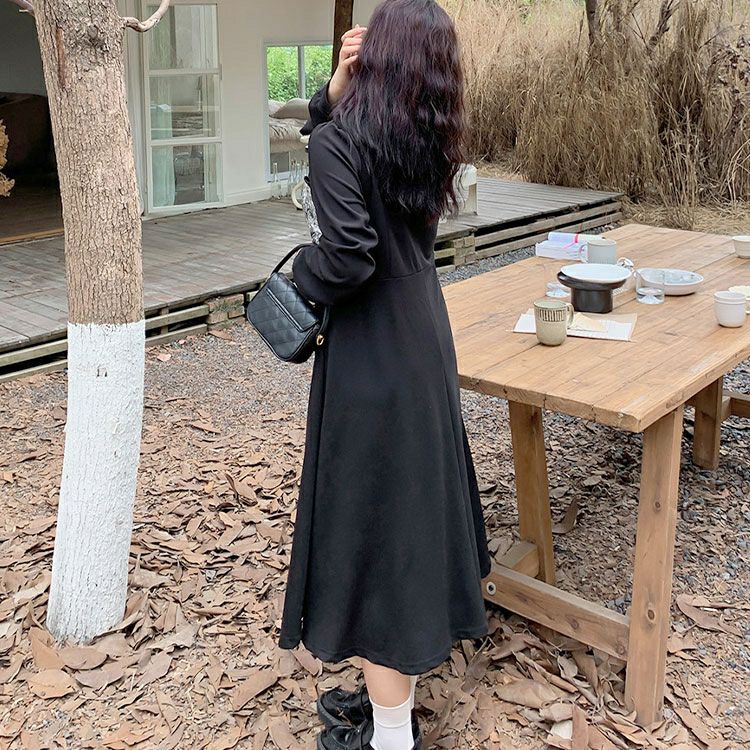 大きいサイズ レディース ビスチェ重ね風ロングワンピース　goldy-1410