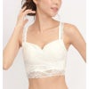大きいサイズ レディース ビッグサイズ ヌーディー総レースブラジャー　nima-j4004 ホワイト