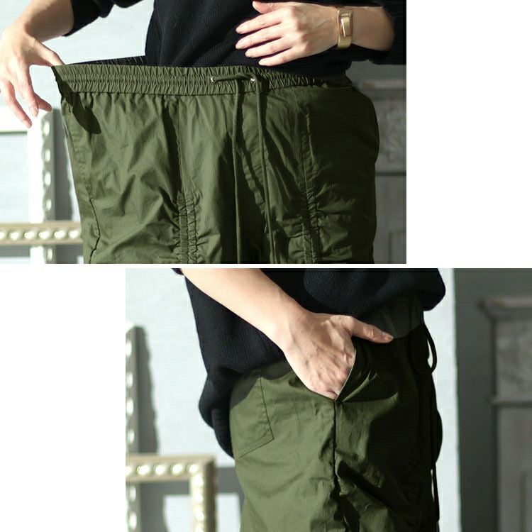 大きいサイズ レディース 裾ドロスト付きカーゴパンツ　fem-436