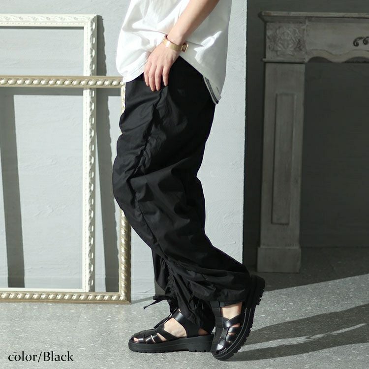 大きいサイズ レディース 裾ドロスト付きカーゴパンツ　fem-436