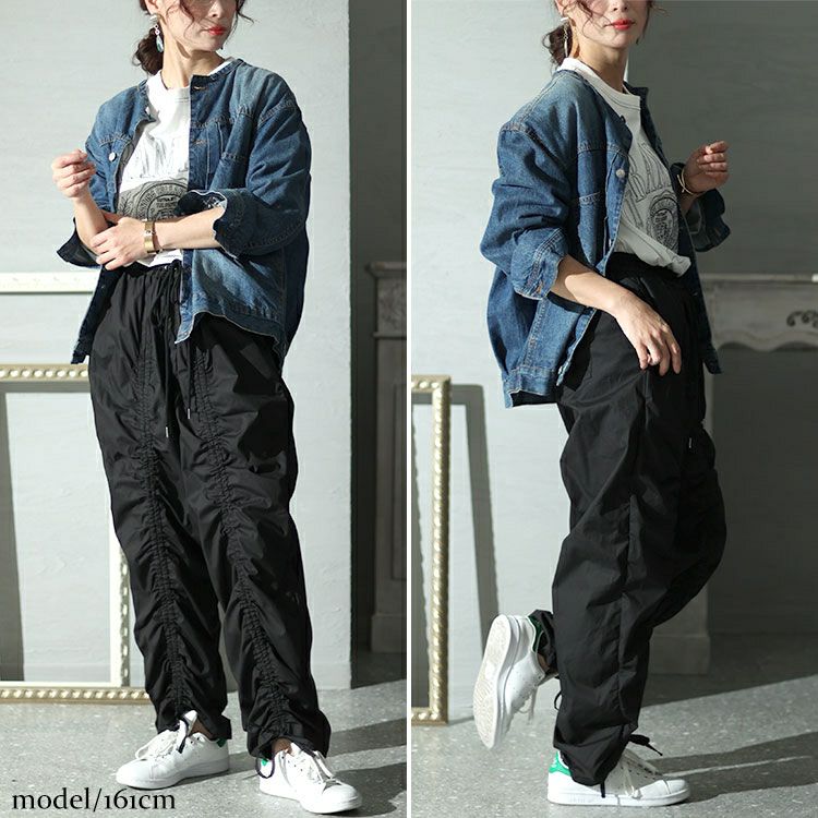 大きいサイズ レディース 裾ドロスト付きカーゴパンツ　fem-436