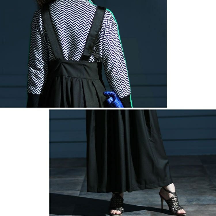 大きいサイズ レディース ウエストタックハイウエストサロペットフレアパンツ　jp491