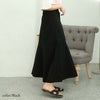 大きいサイズ レディース サイドスリットストレッチマーメイドスカート　fem-427 ブラック