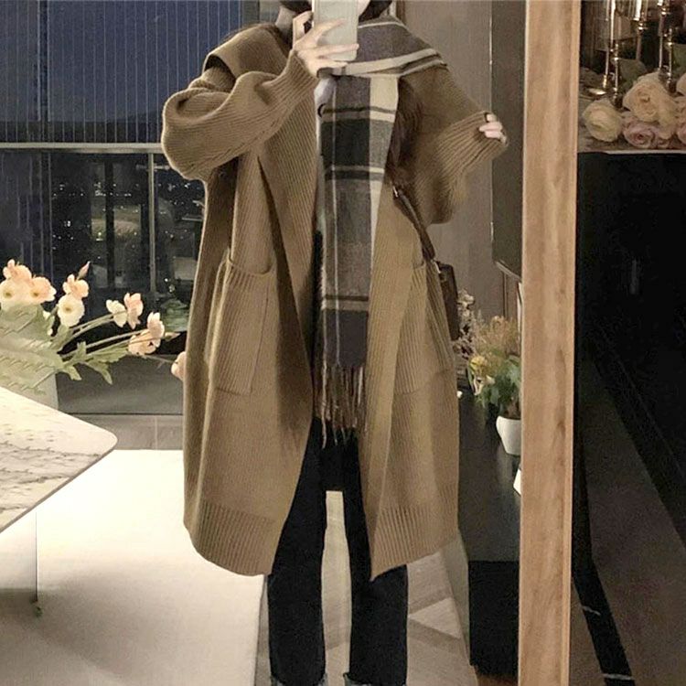 大きいサイズ レディース 編み地切替えニットコーディガン　sn-00005