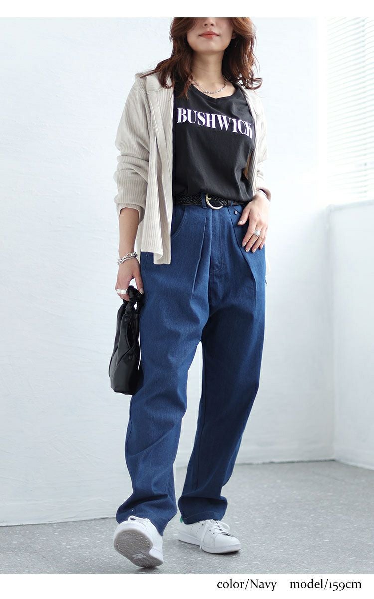 大きいサイズ レディース デニムサーカスパンツ　fem-446