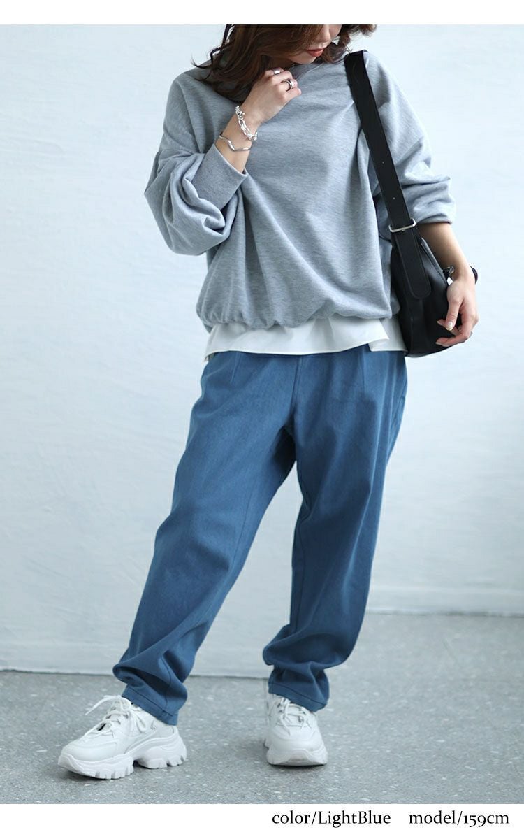 大きいサイズ レディース デニムサーカスパンツ　fem-446