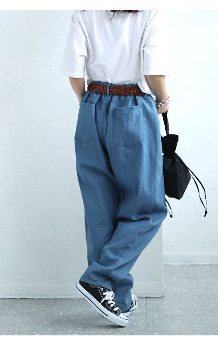 大きいサイズ レディース デニムサーカスパンツ　fem-446