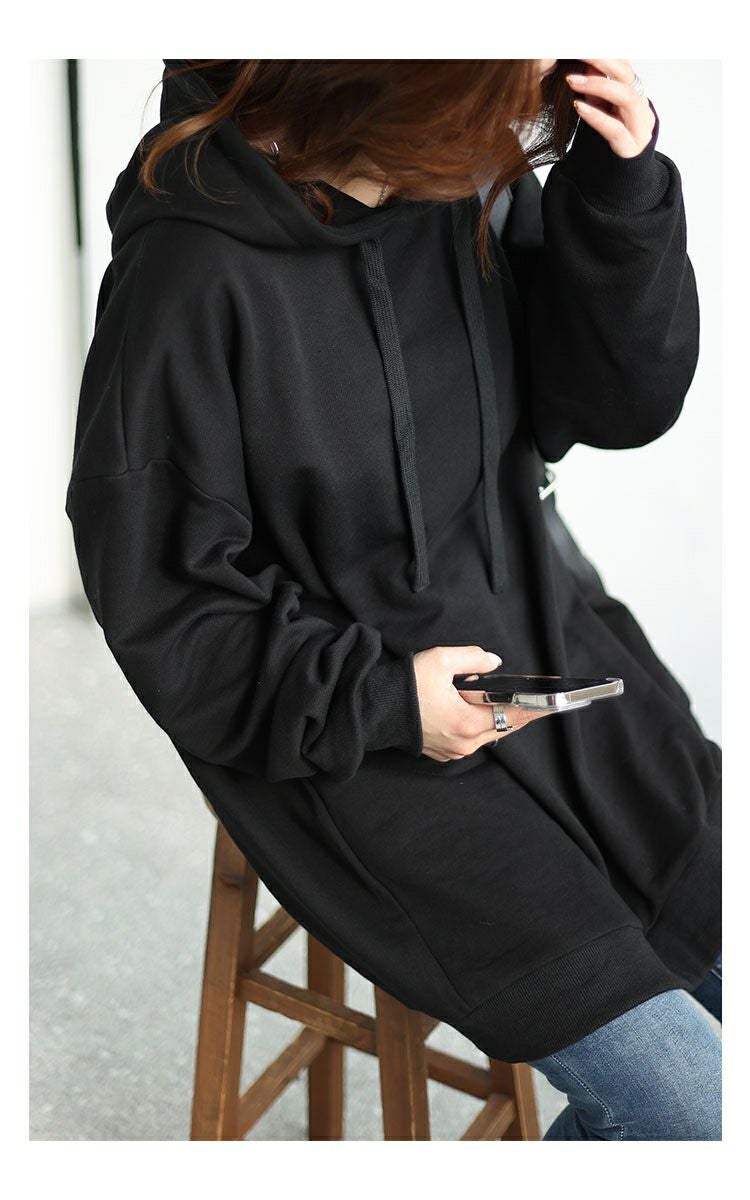 大きいサイズ レディース ビッグシルエットロングパーカー　fem-445