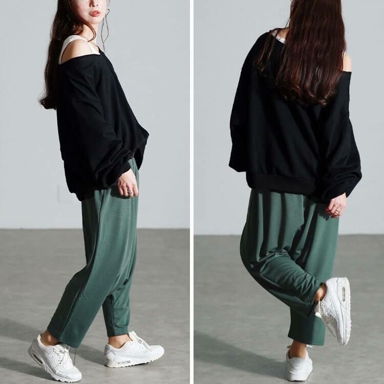 大きいサイズ レディース ストレッチサルエルパンツ　fem-441