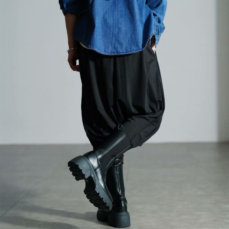 大きいサイズ レディース ストレッチサルエルパンツ　fem-441