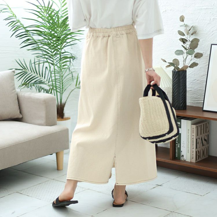 大きいサイズ レディース リメイク風Aラインロングスカート　cpdai-640309