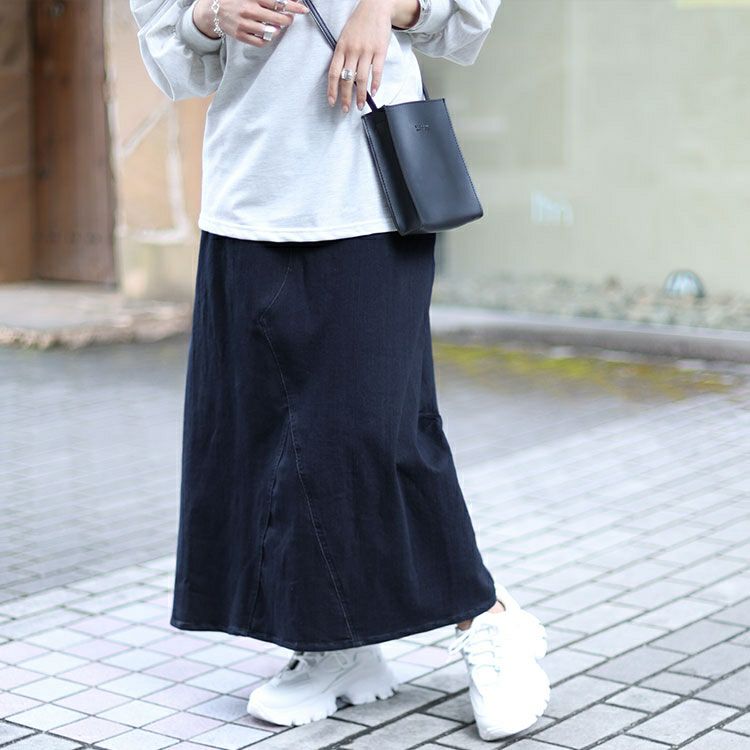 大きいサイズ レディース リメイク風Aラインロングスカート　cpdai-640309