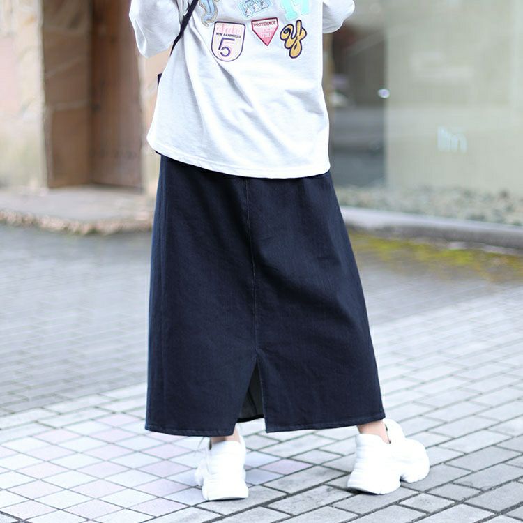 大きいサイズ レディース リメイク風Aラインロングスカート　cpdai-640309