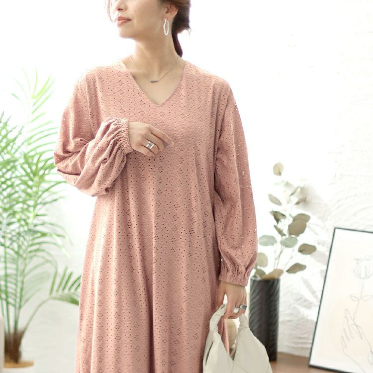 大きいサイズ レディース 前後2way刺繍使いマーメイドワンピース　maru-6738