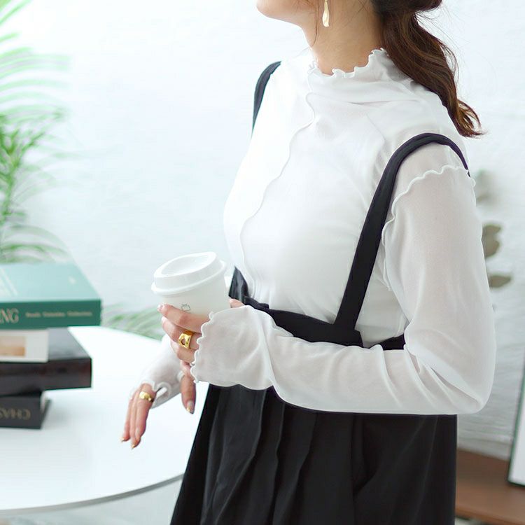 大きいサイズ レディース 指穴メロウシアートップス　maru-6725 【メール便可】