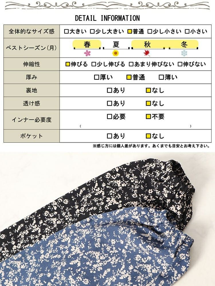 大きいサイズ レディース 小花柄カシュクールワンピース　fem-450