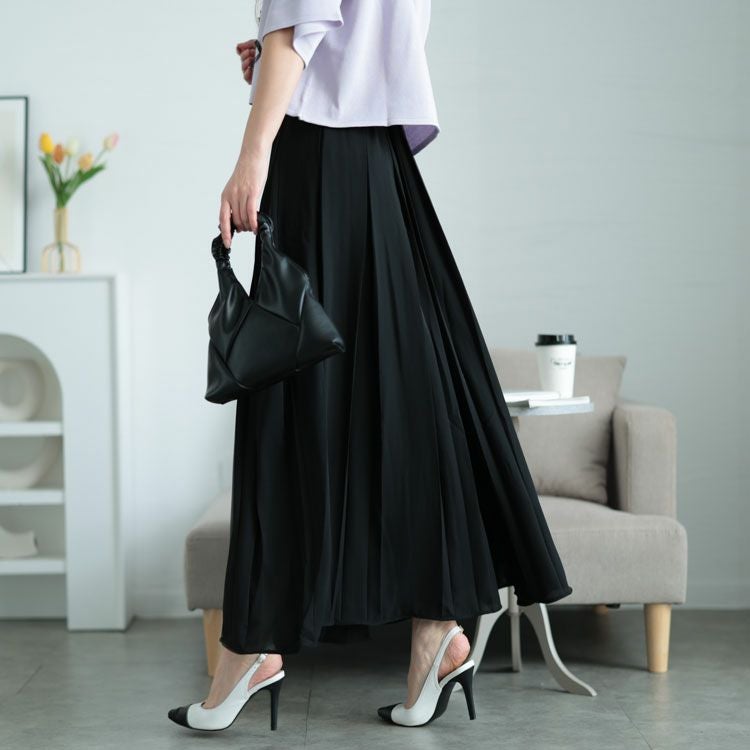 大きいサイズ レディース フレアプリーツスカート　jp488