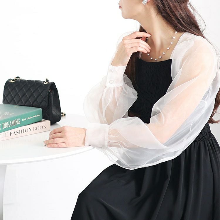 大きいサイズ レディース シアースリーブドッキングワンピース　jps027