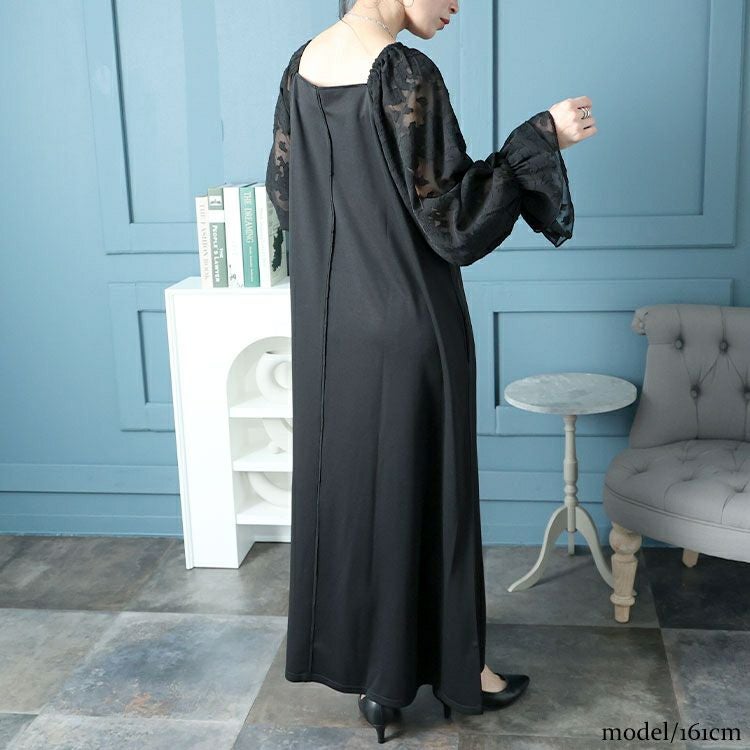 大きいサイズ レディース キャンディースリーブパイピングワンピース　maru-30001