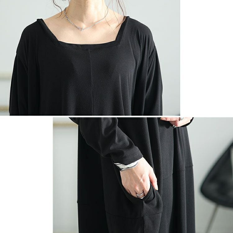 大きいサイズ レディース ボリュームコクーンワンピース　kt-7824510