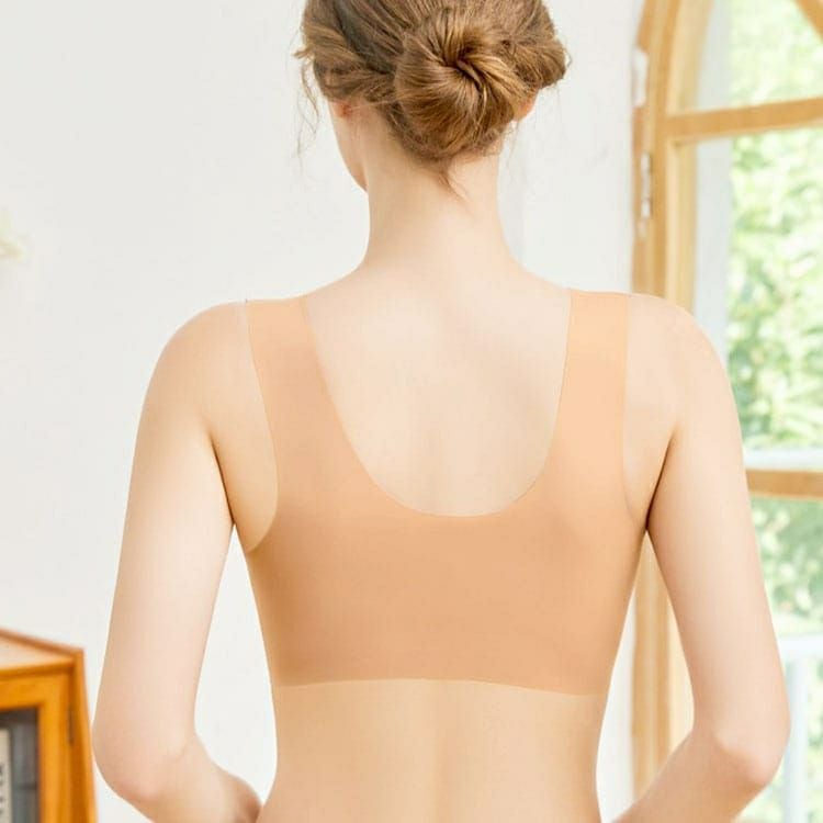 大きいサイズ レディース フロントホックシームレスブラジャー　goldy-1433