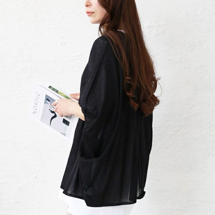 大きいサイズ レディース パールボタンシアードルマンカーディガン　bro-0038