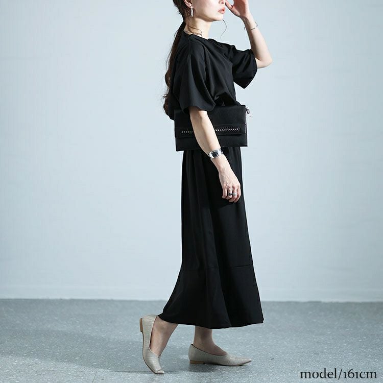 大きいサイズ レディース ドレープネックワンピース　nw-24004