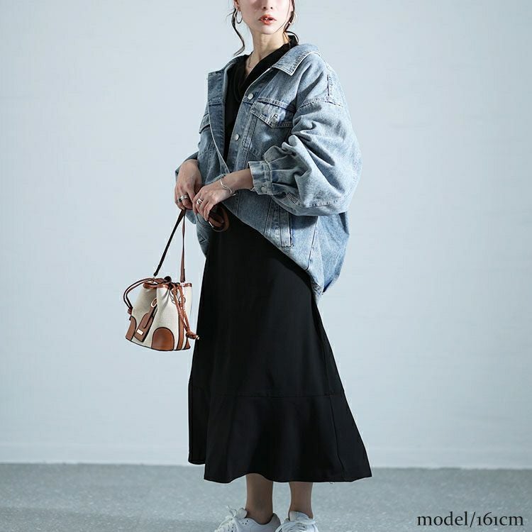 大きいサイズ レディース ドレープネックワンピース　nw-24004