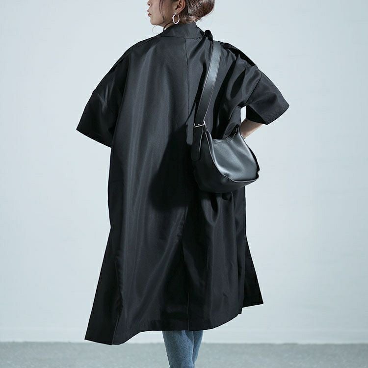 大きいサイズ レディース コート風シャツワンピース　nw-24001