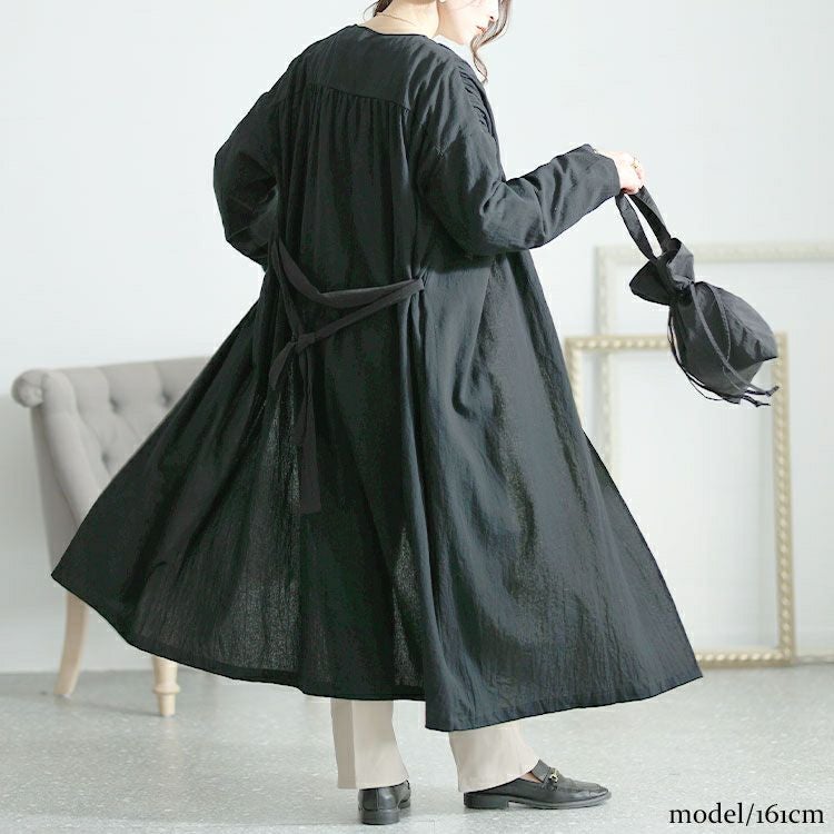 大きいサイズ レディース コットンロングカーディガン　goldy-1437