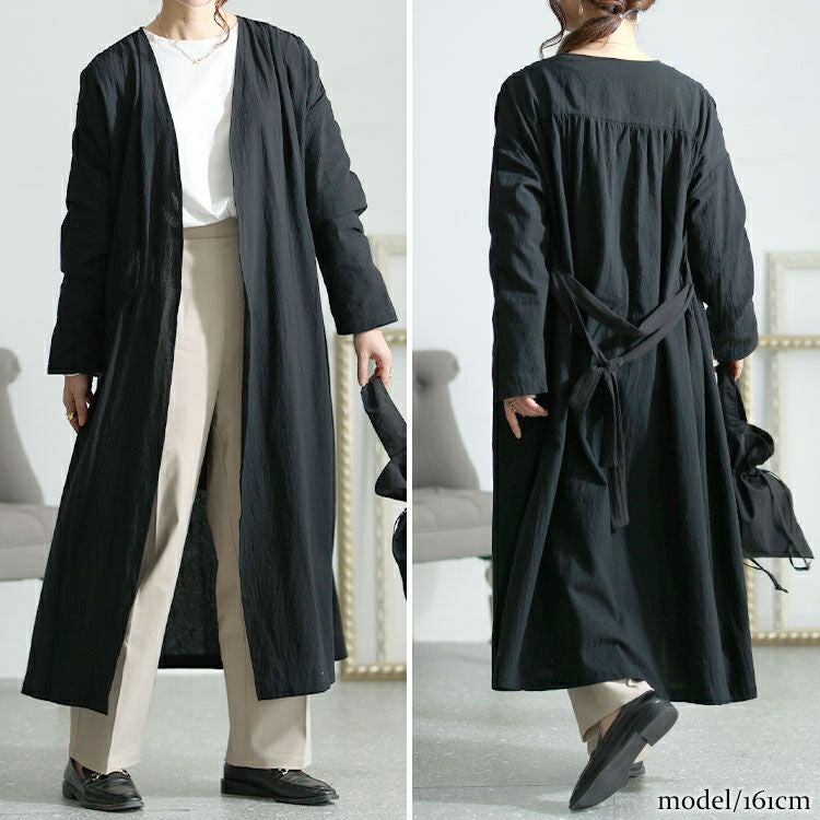 大きいサイズ レディース コットンロングカーディガン　goldy-1437