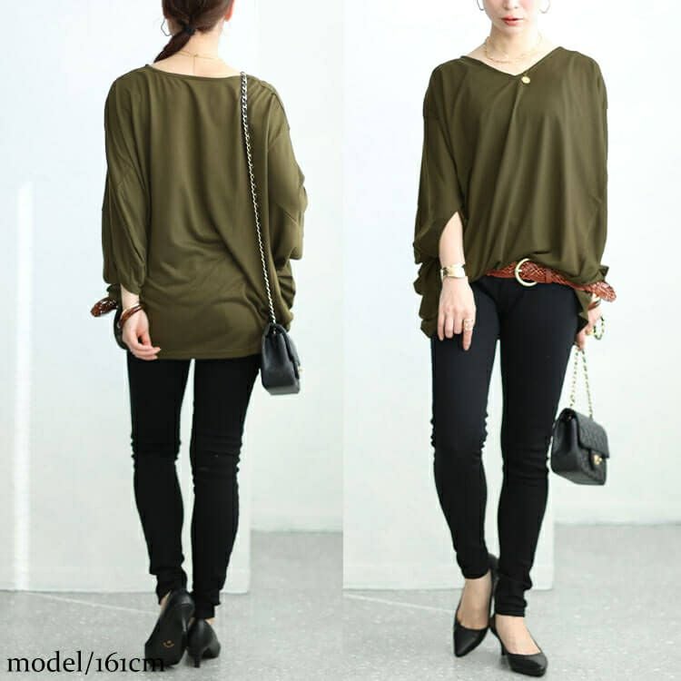 大きいサイズ レディース ワイドドルマンプルオーバー　fem-456