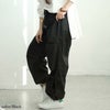 大きいサイズ レディース コットンサイドリボンカーゴパンツ　fem-415 ブラック