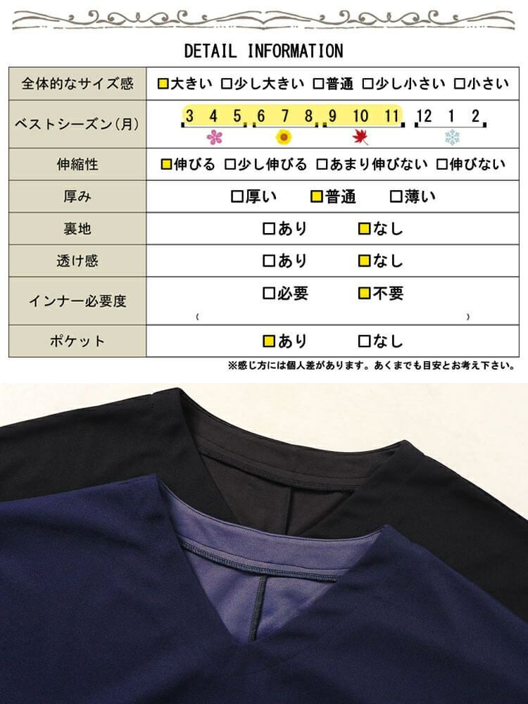 大きいサイズ レディース 裾ドロストVネックワンピース　fem-458