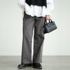 大きいサイズ レディース ストレッチツイルワイドパンツ　maru-6734 デニム
