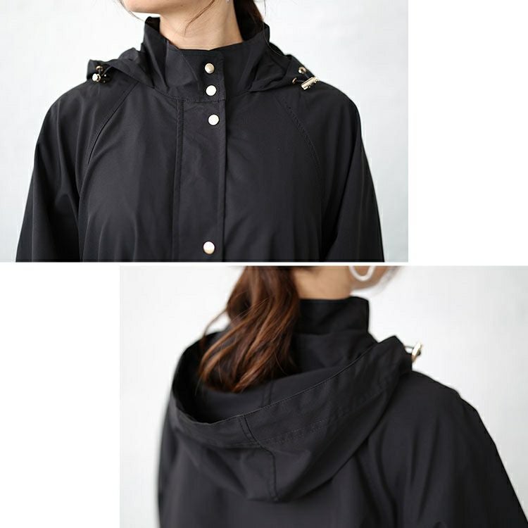 大きいサイズ レディース 撥水フード付きトレンチコート　mncut-548109