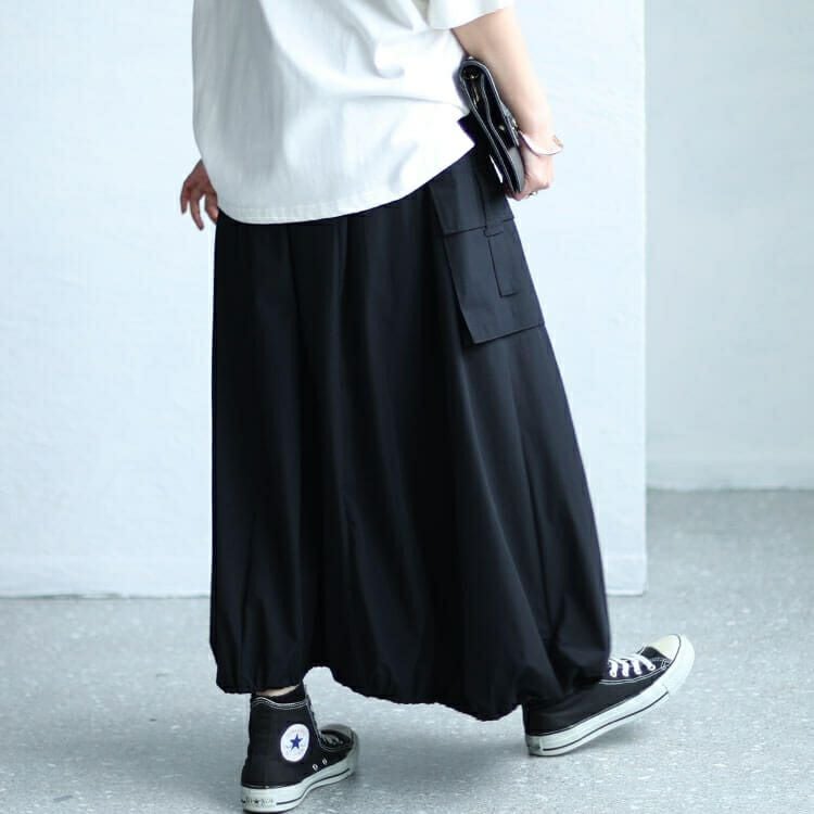 大きいサイズ レディース カーゴバルーンロングスカート　sw-0618